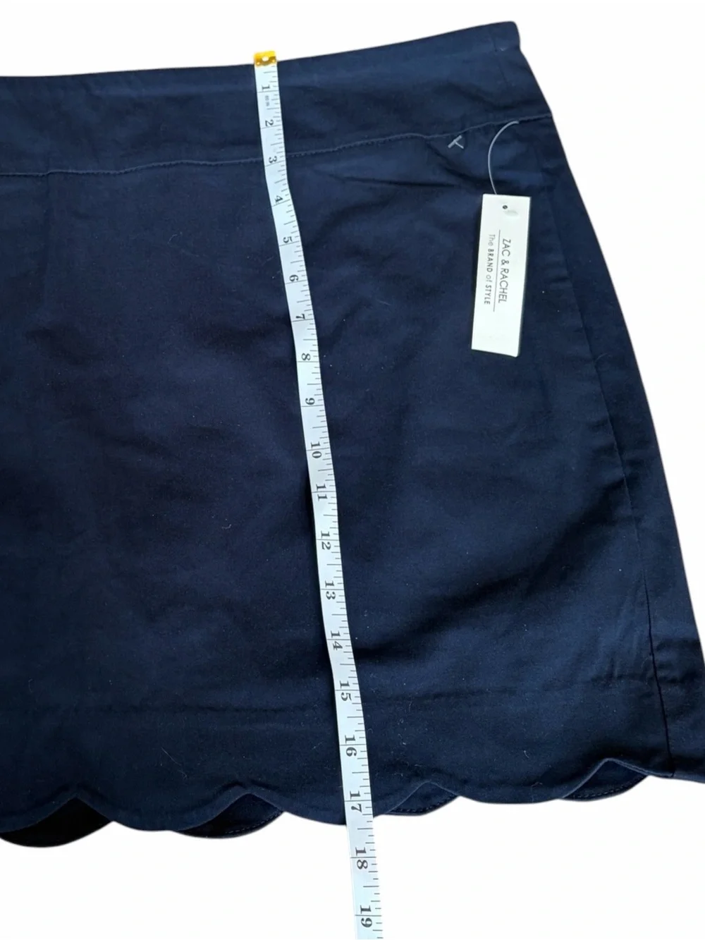 NWT Zac & Rachel Navy Scalloped Hem Athletic Skort